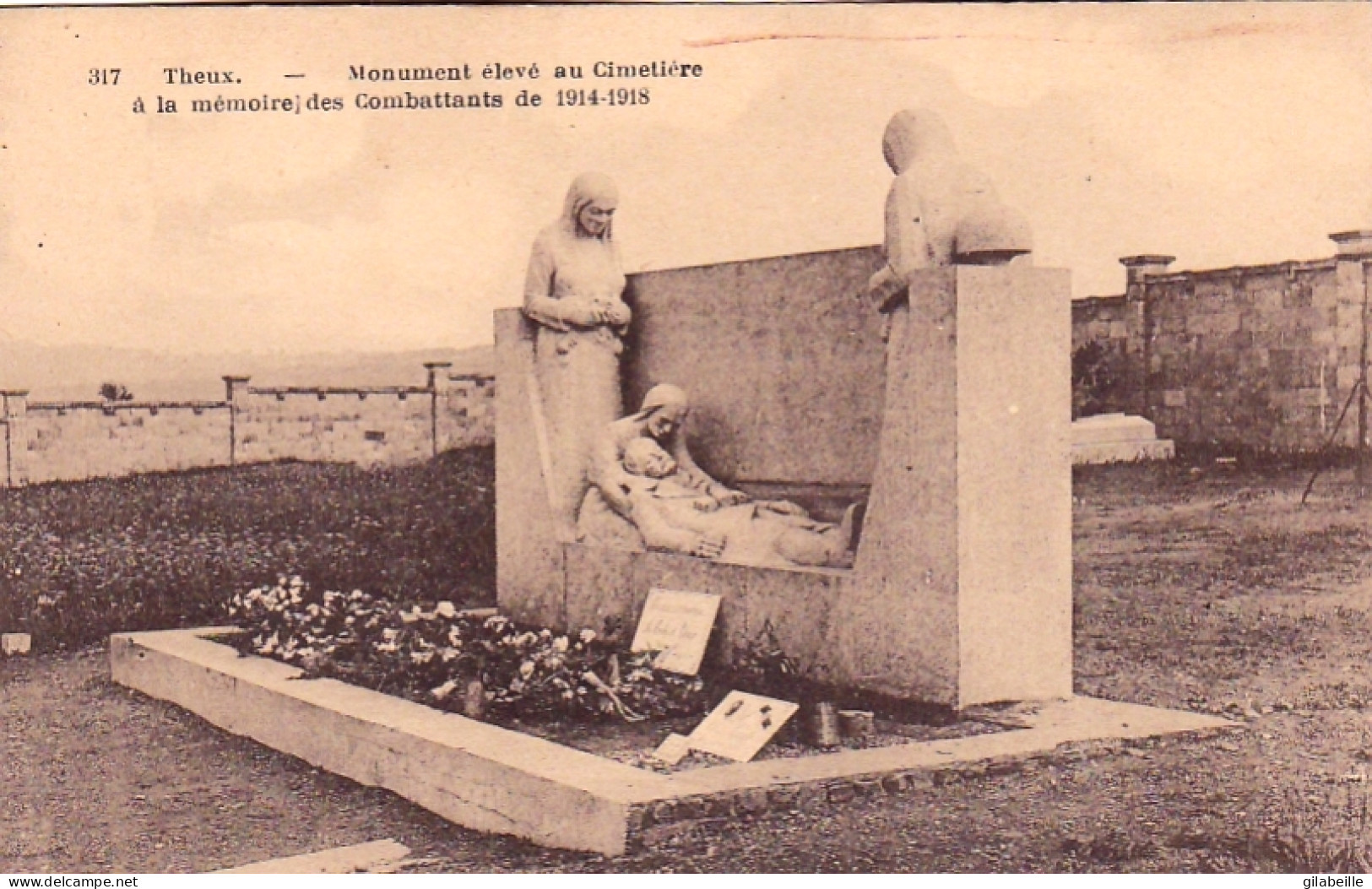 THEUX- Monument élevé Au Cimetière à La Mémoire Des Combattants De 1914-1918 - Theux