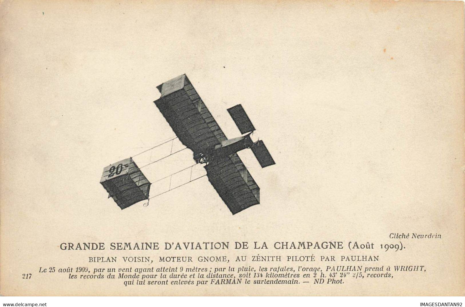 AVIATIONS #MK48546 GRANDE SEMAINE D AVIATION DE LA CHAMPAGNE AOUT 1909 BIPLAN - Other & Unclassified