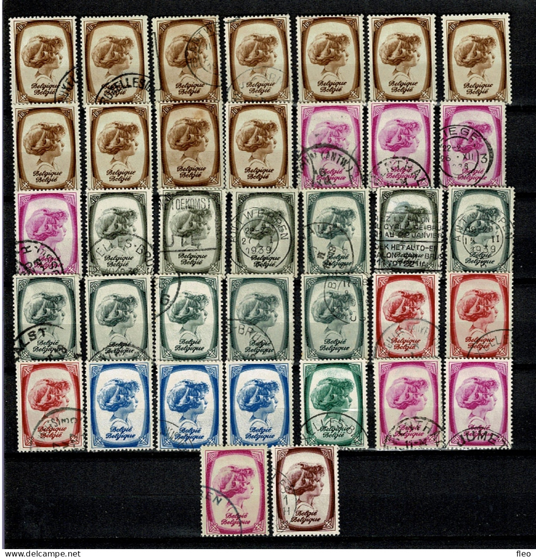 1938 488/495 ( Lot  37  Timbres ° & *) : Prince Albert - Used Stamps