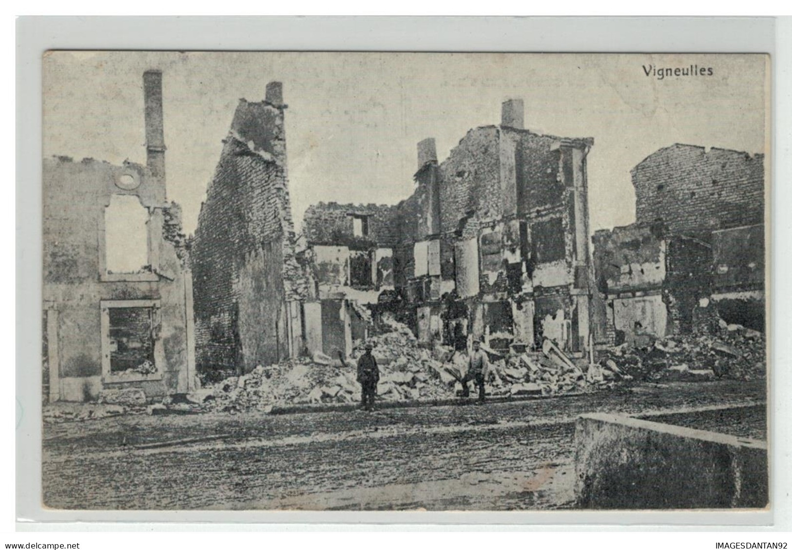 55 VIGNEULLES VUE DE LA GRANDE RUE DETRUITE GUERRE - Vigneulles Les Hattonchatel