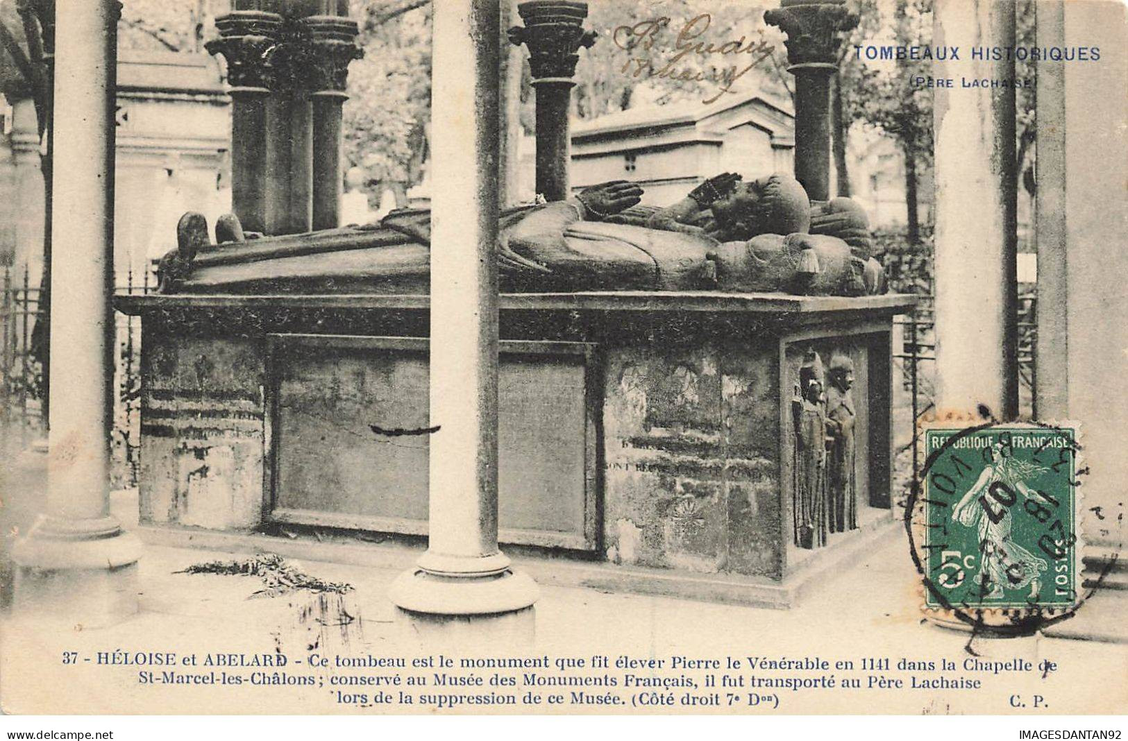 75020 PARIS #MK48229 PERE LACHAISE TOMBEAUX HISTORIQUES HELOISE ET ABELARD - Arrondissement: 20