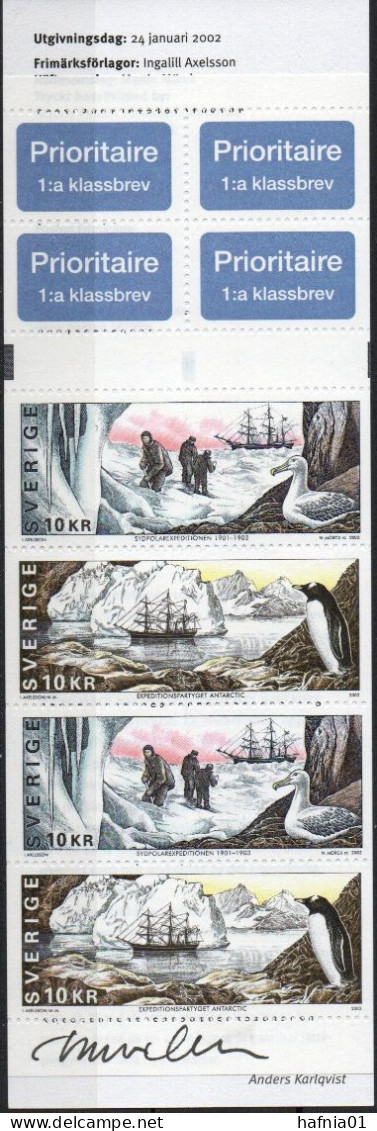 Martin Mörck. Sweden 2002.  1st Swedish Antarctic Expedition 1901 - 1903. Michel  MH 282. MNH. Signed. - 1981-..