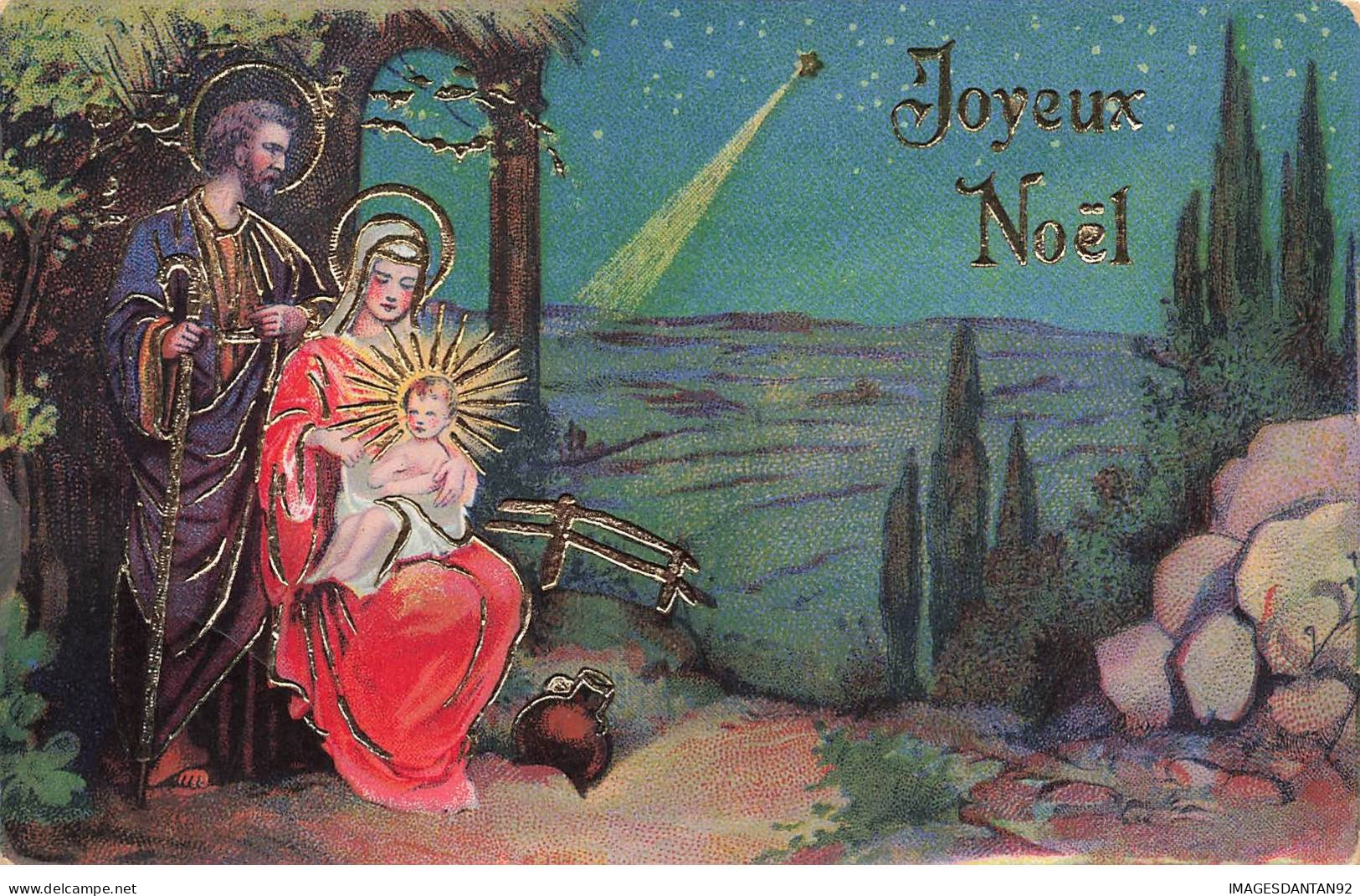 VOEUX #MK48598 JOYEUX NOEL VIERGE MARIE CHRIST JESUS ETOILE DU BERGER - Other & Unclassified