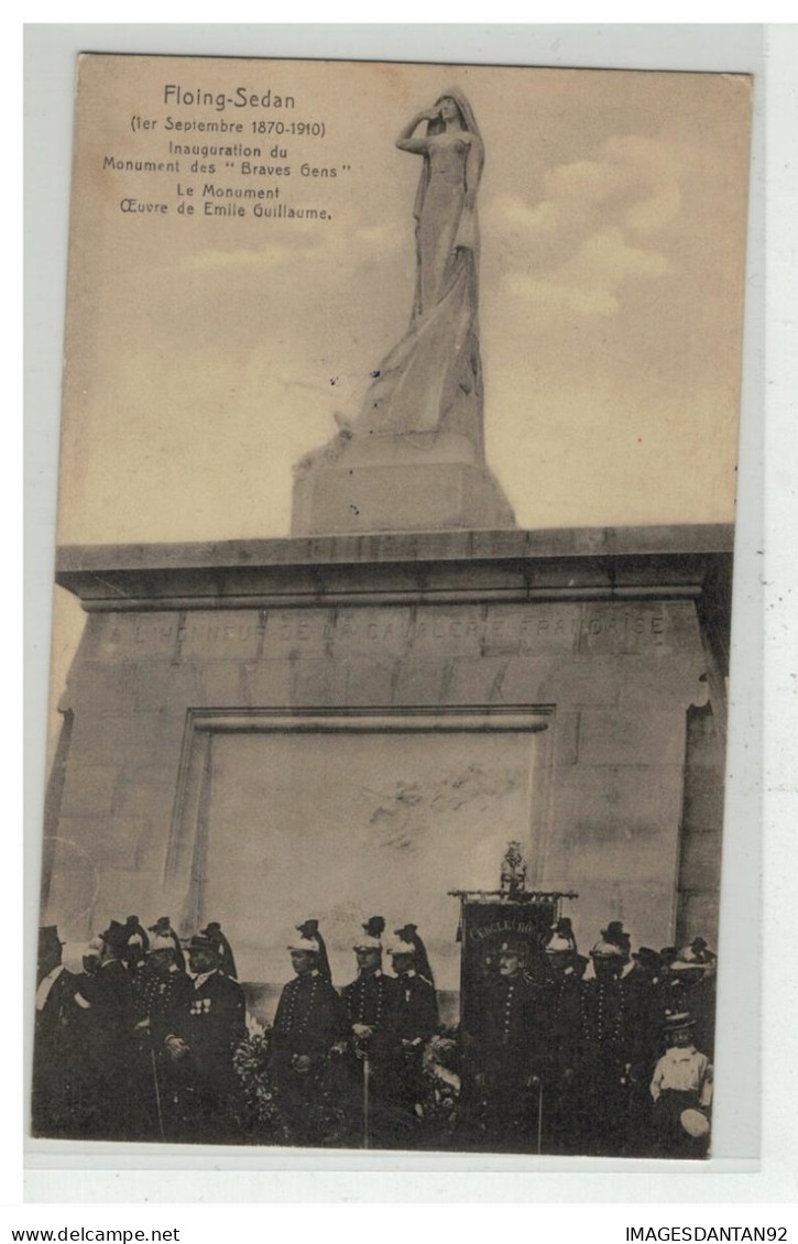 08 SEDAN FLOING 1 ER SEPTEMBRE 1870 1910 INAUGURATION DU MONUMENT DES BRAVES GENS EDITEUR WINLING - Sedan