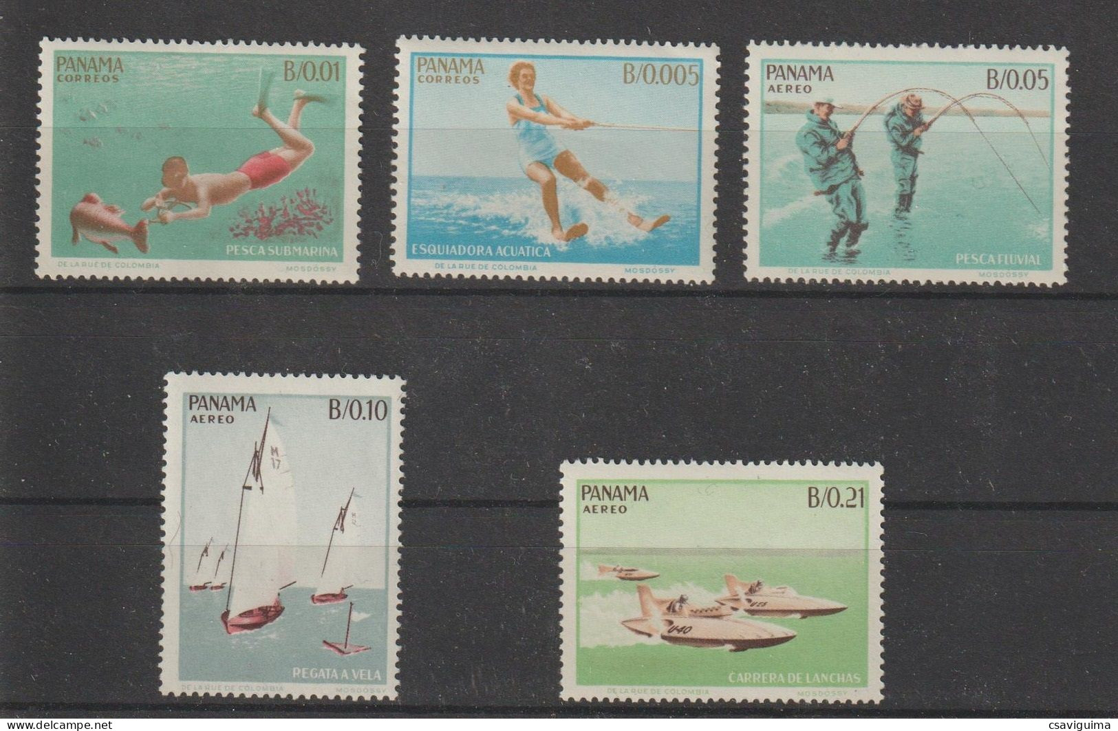 Panama - 1964 - Sport: Diving, Fishing - Yv 399/00 + Ae 308/10 - Duiken