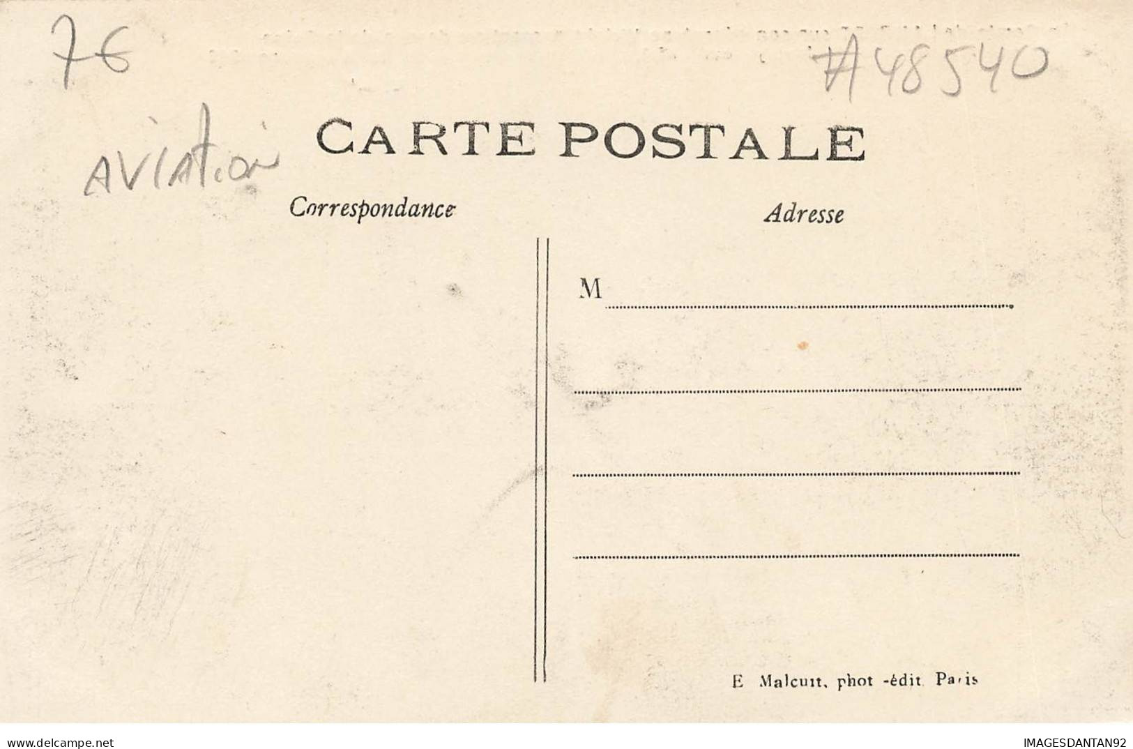 AVIATIONS #MK48540 LE COMTE DE LAMBERT SUR SON AEROPLANE WRIGHT PASSANT AU DESSUS DE LA SEINE 18 OCTOBRE 1909 - Other & Unclassified