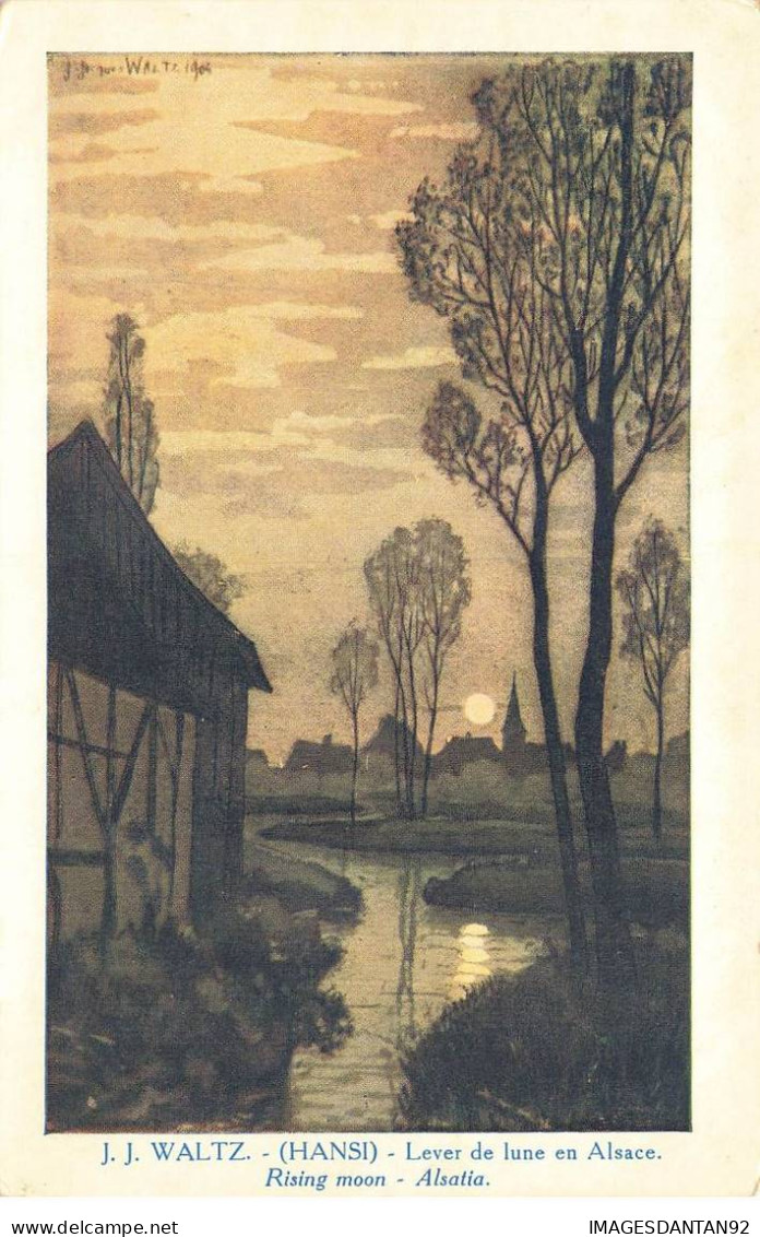 ILLUSTRATEUR #MK48508 WALTZ LEVER DE LUNE EN ALSACE RISING MOON PAR HANSI - Hansi