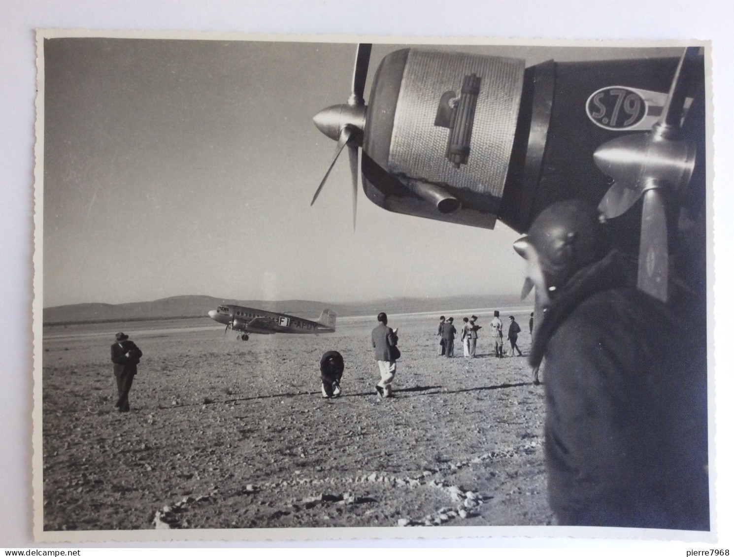 Photo N&B : Course Istres-Damas-Paris (août 1937) - Savoia-Marchetti Et Bréguet 470 - Format 17x23cm - Tirage D'époque - Aviation