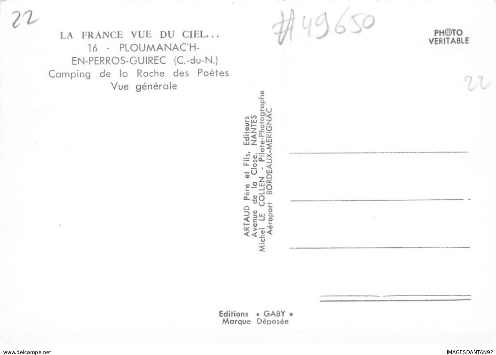 22 PLOUMANAC H #SAN49650 CAMPING DE LA ROCHE DES POETES VUE GENERALE - Ploumanac'h
