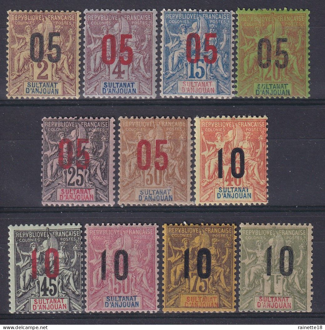 Sultanat D'Anjouan      20/30 * - Unused Stamps