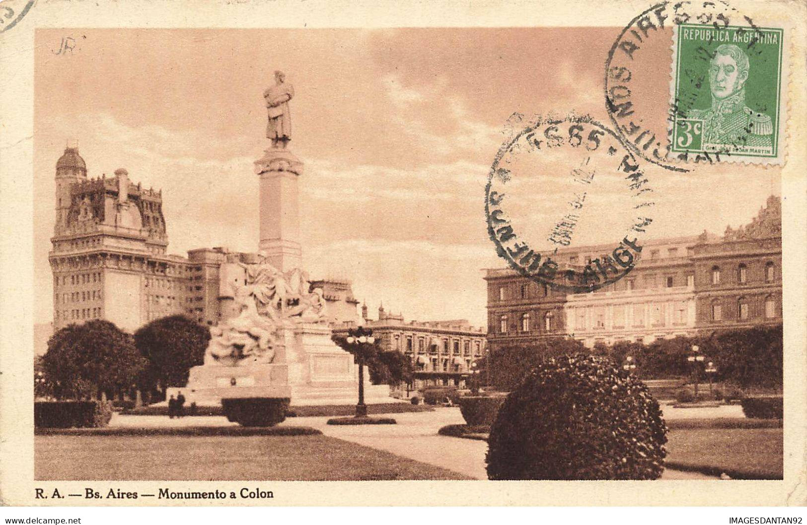 ARGENTINE #DC51102 BUENOS AIRES MONUMENTO A COLON PARC PAYSAGER - Argentine