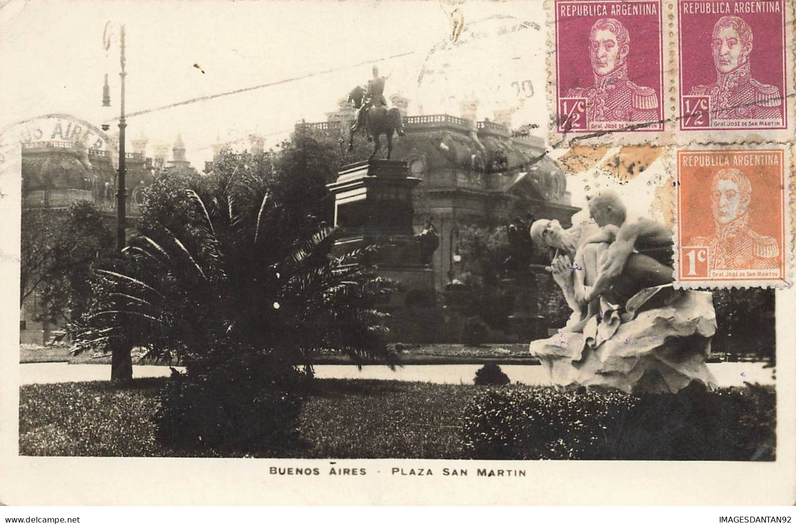 ARGENTINE #DC51091 BUENOS AIRES PLAZA ST MARTIN SES STATUES - Argentinien