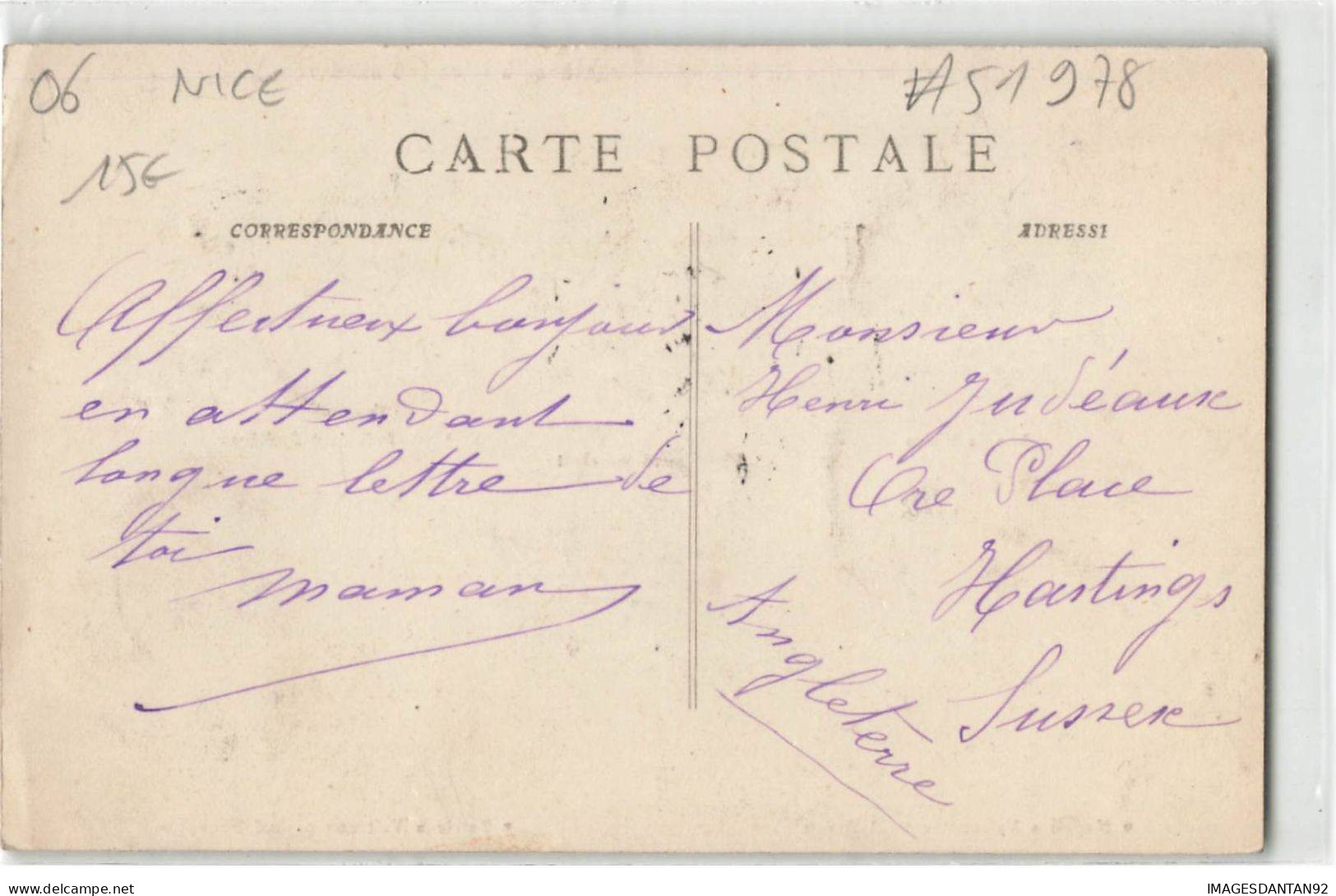 06 NICE #FG51978 SOUVENIR VISITE DU PRESIDENT FALLIERES 1909 VAISSEAUX NAPOLI ET PATRIE - Märkte