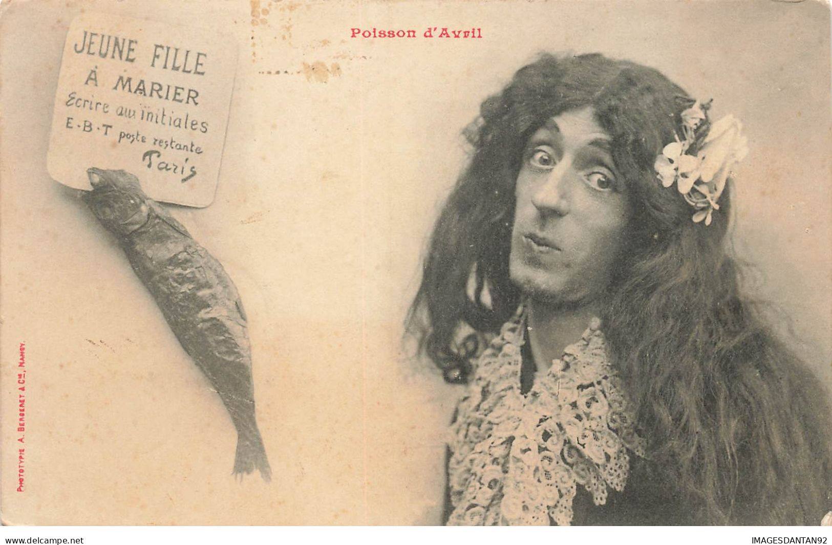 FETES #MK48952 POISSON D AVRIL HUMOUR TRAVESTI - 1er Avril - Poisson D'avril