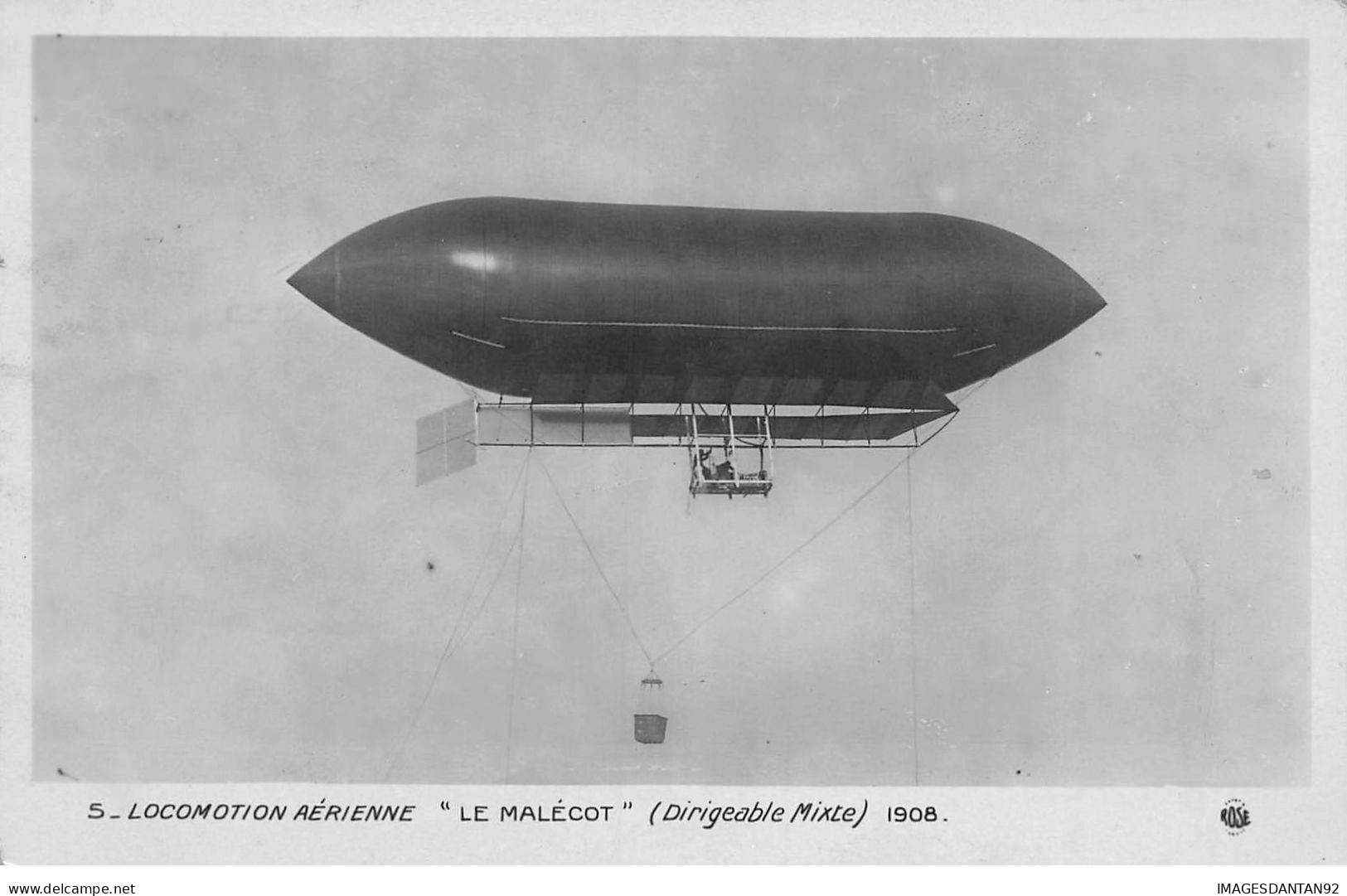 AVIATIONS #MK52733 LOCOMOTION AERIENNE LE MALECOT DIRIGEABLE MIXTE 1908 - Dirigeables