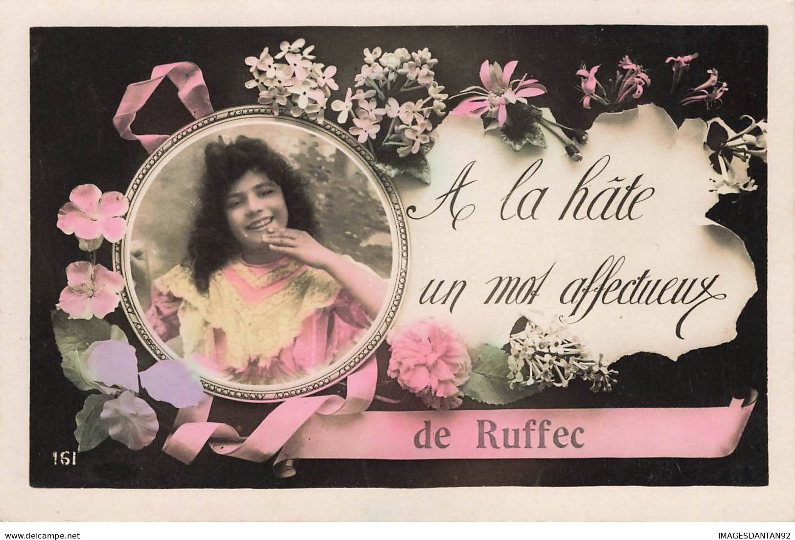 16 RUFFEC #DC51674 FEMME EN MEDAILLON UN MOT AFFECTUEUX - Ruffec