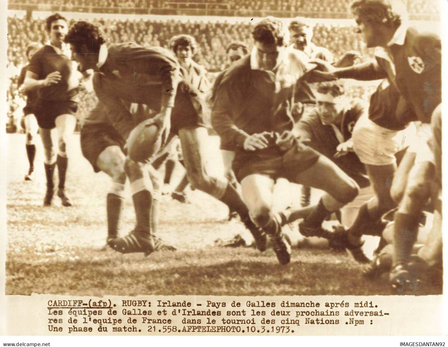 RUGBY #PPMK1381 PHOTO IRLANDE PAYS DE GALLES TOURNOI DES CINQ NATIONS 10 / 3 /1973 - Sport