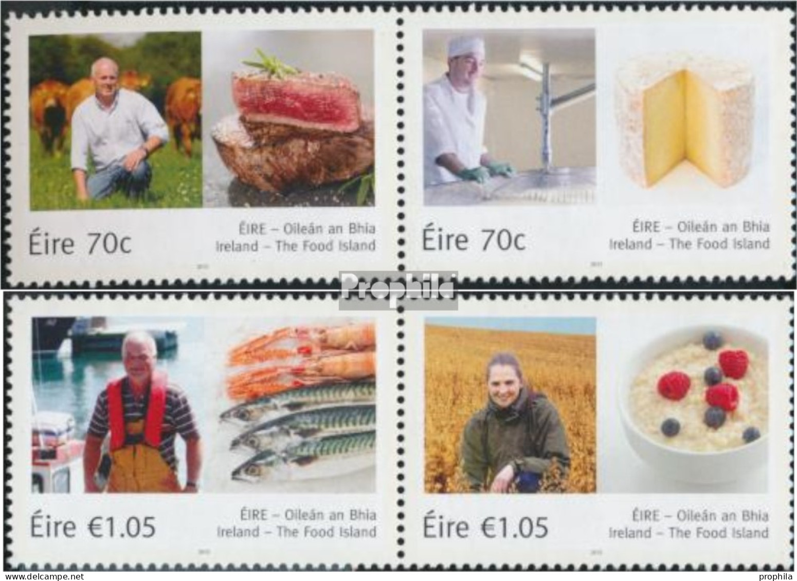 Irland 2140-2143 Paare (kompl.Ausg.) Postfrisch 2015 Einheimische Nahrungsmittel - Ungebraucht