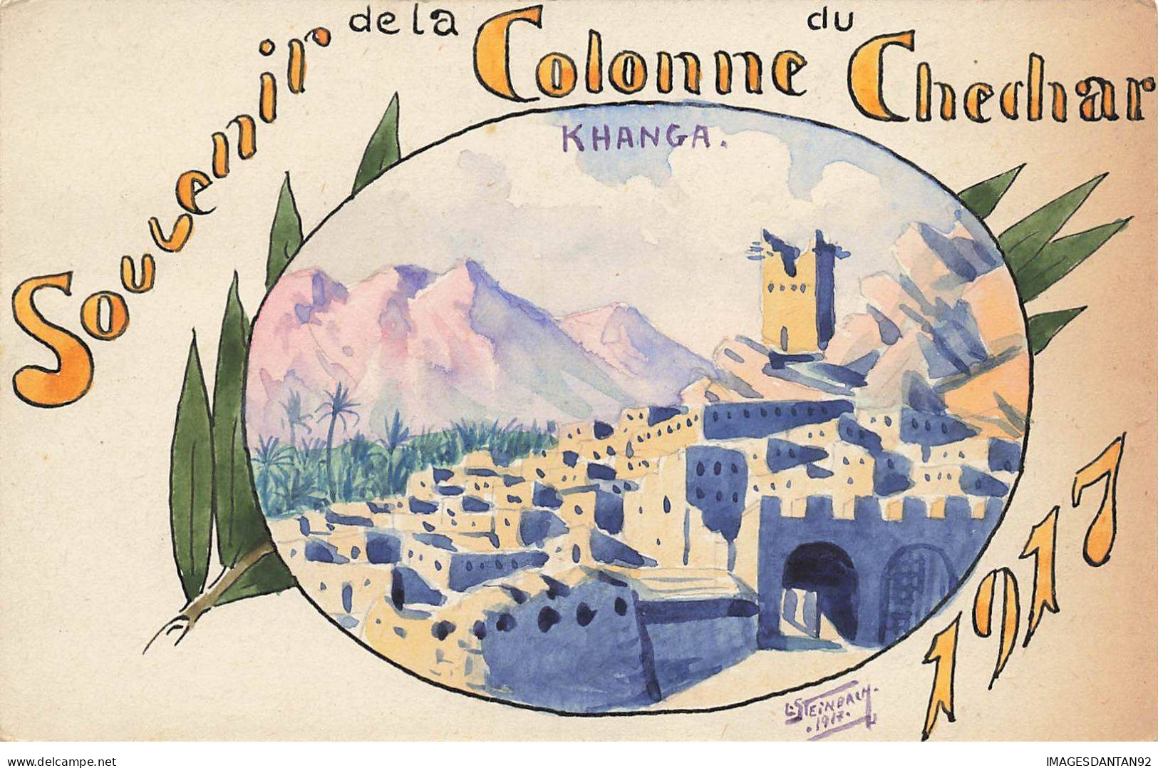 ALGERIE #FG53170 SOUVENIR DE LA COLONNE DU CHECHAR 1917 KHANGA FAIT MAIN GUERRE MILITARIA - Autres & Non Classés