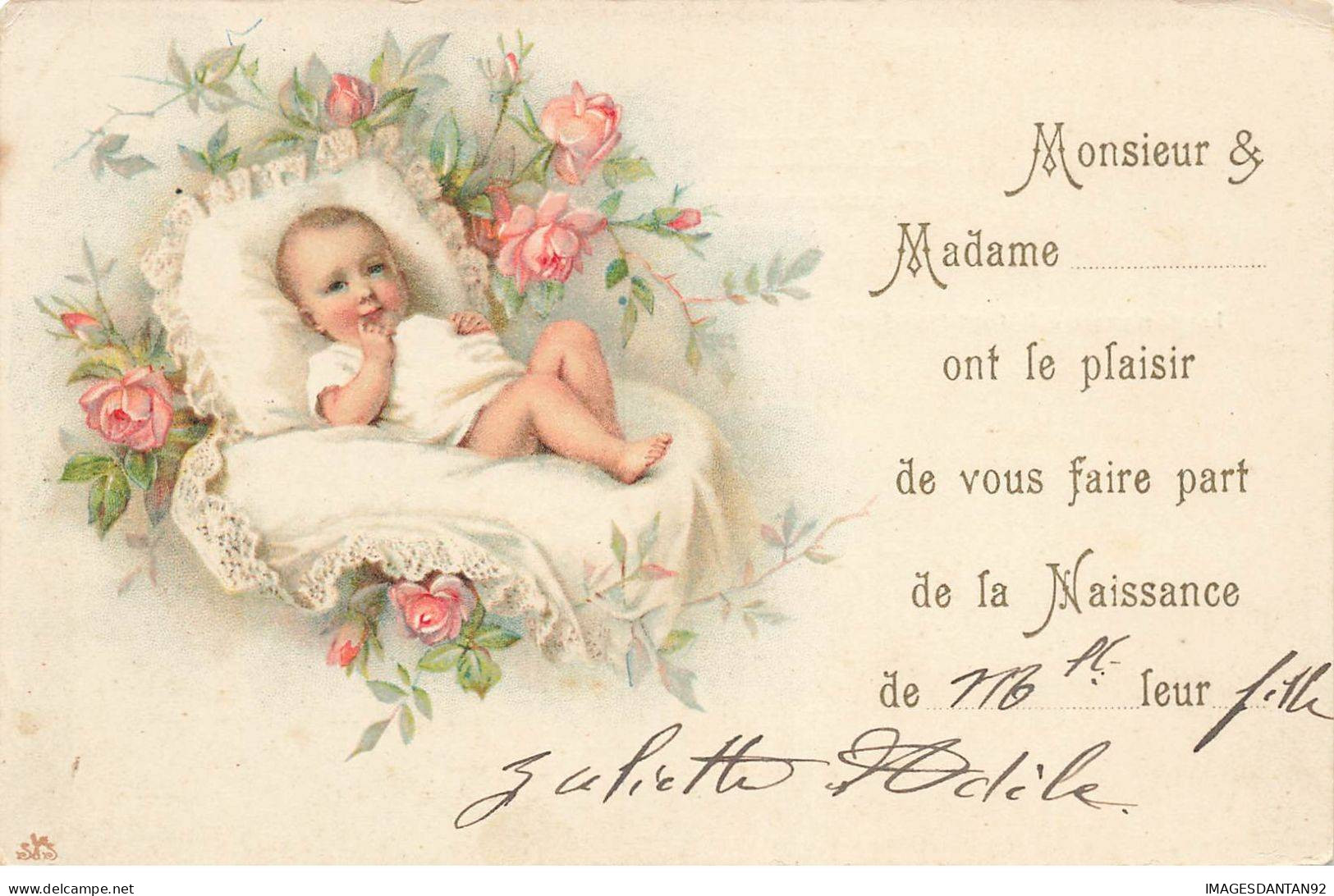 FETES VOEUX #DC51519 FAIRE PART DE NAISSANCE BEBE - Birth