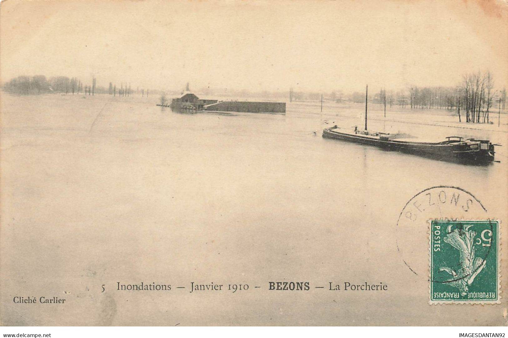 95 BEZONS #AS39137 JANVIER 1910 INONDATIONS LA PORCHERIE - Bezons