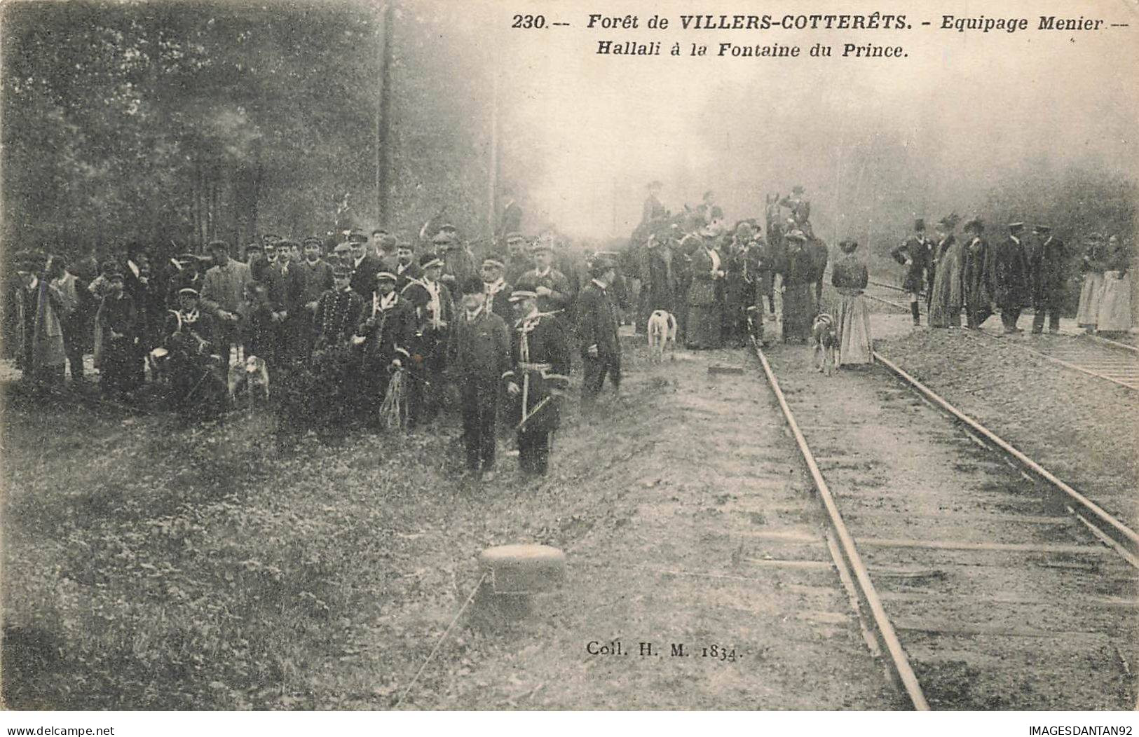 02 VILLERS COTTERETS #FG52987 EQUIPAGE MEUNIER HALLALI A LA FONTAINE DU PRINCE CHASSE - Villers Cotterets