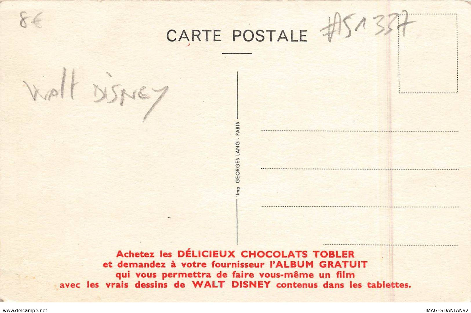 DISNEY #DC51337  WALT DISNEY LE ROI CHOCOLAT TOBLER - Andere & Zonder Classificatie