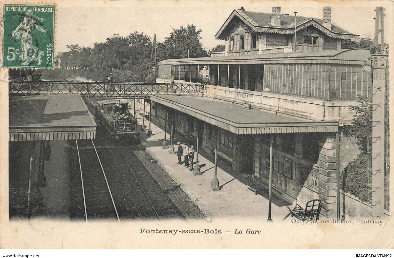 94 FONTENAY SOUS BOIS #MK52606 LA GARE LOCOMOTIVE TRAIN - Fontenay Sous Bois