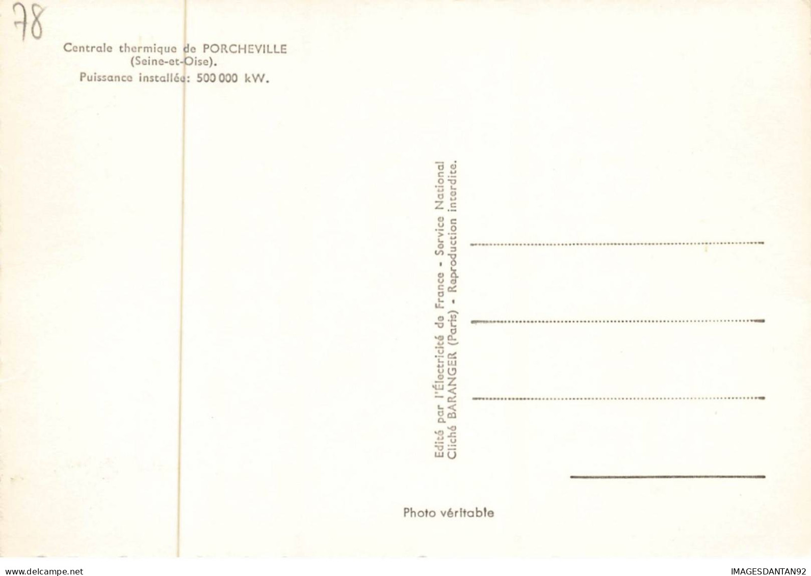 78 PORCHEVILLE AA#DC163 LA CENTRALE THERMIQUE - Porcheville