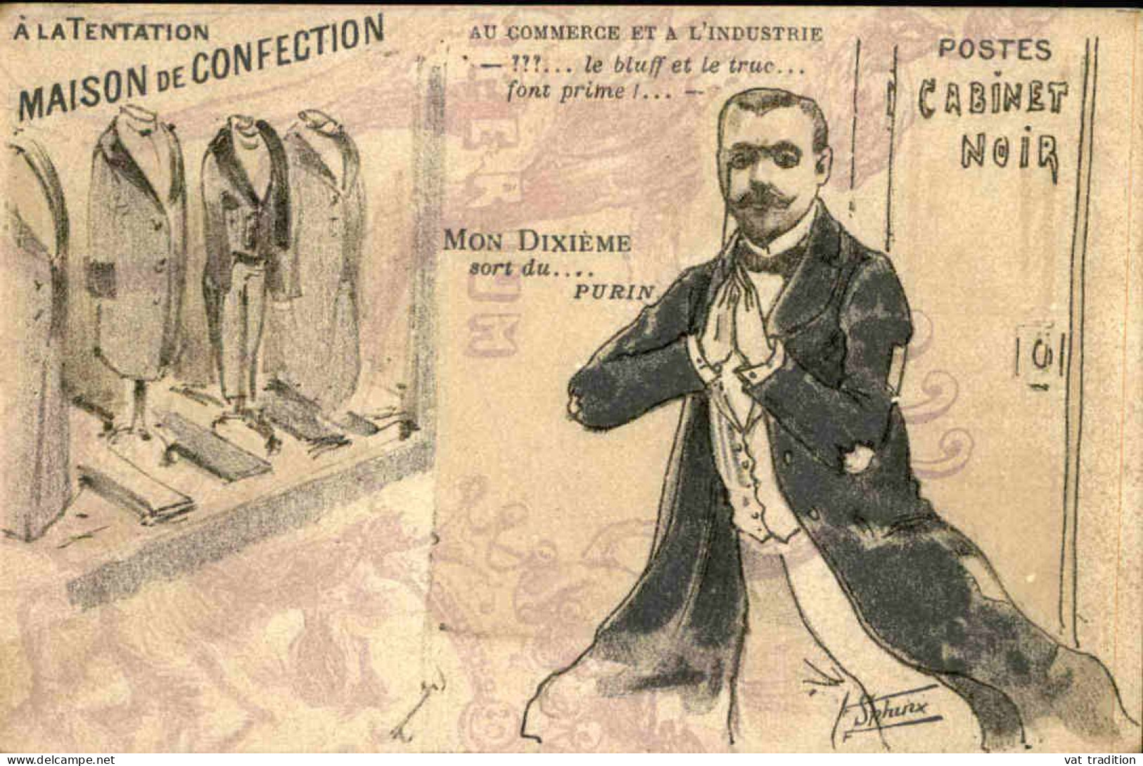 POLITIQUE - Carte Postale - Le Cabinet Noir - L 152215 - Satirical