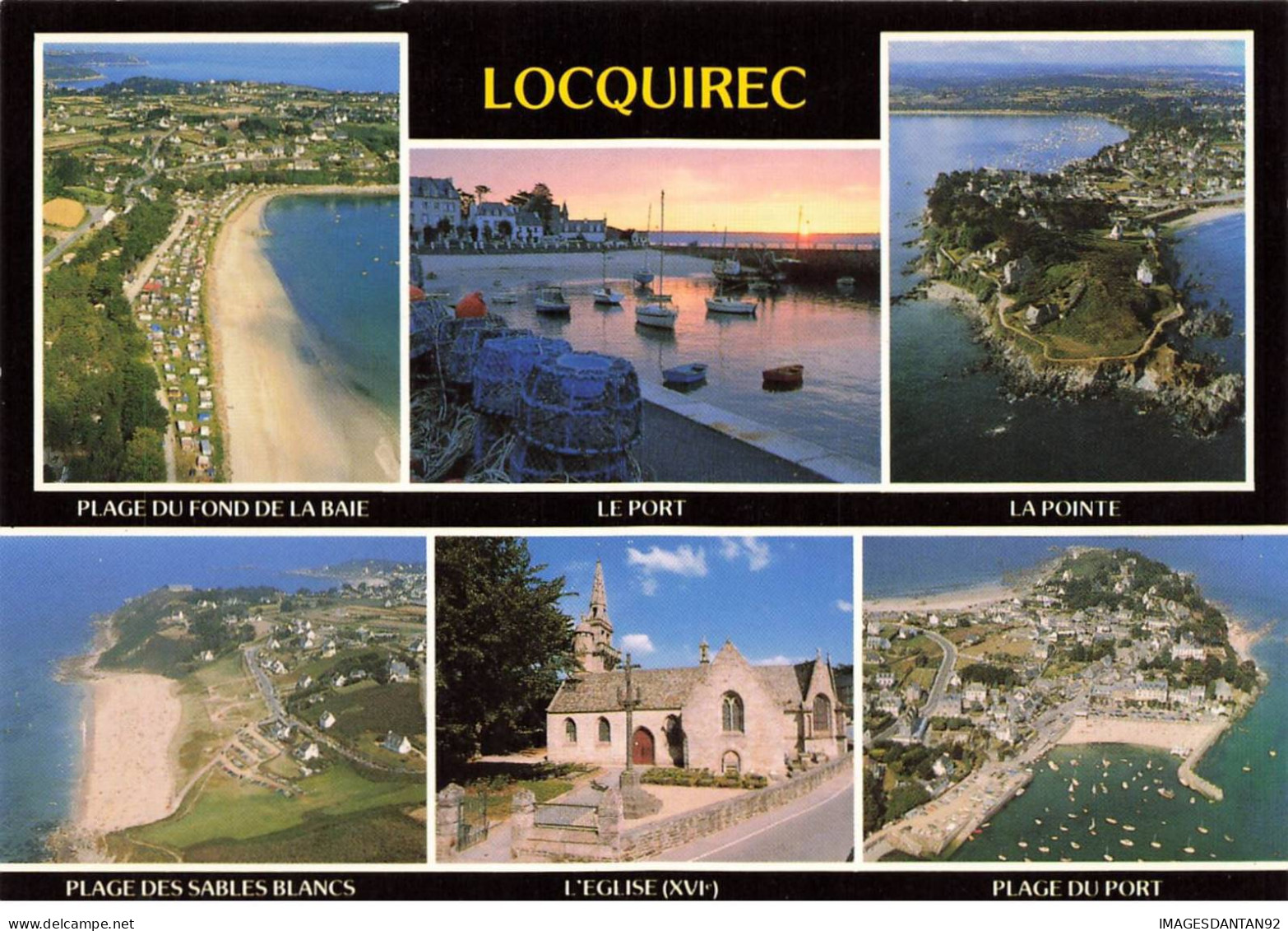 29 LOCQUIREC AA#DC586 MULTIVUES L EGLISE LA POINTE LA PLAGE DU PORT LE PORT - Locquirec