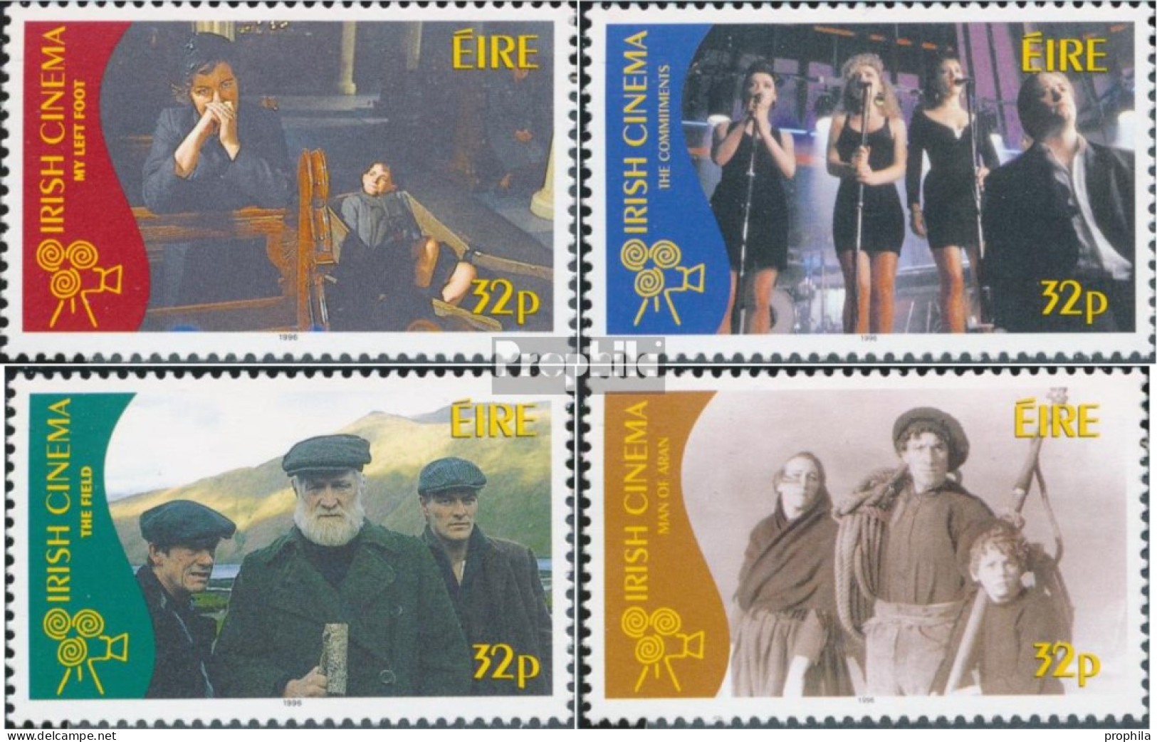 Irland 968-971 (kompl.Ausg.) Postfrisch 1996 100 Jahre Kino In Irland - Ungebraucht