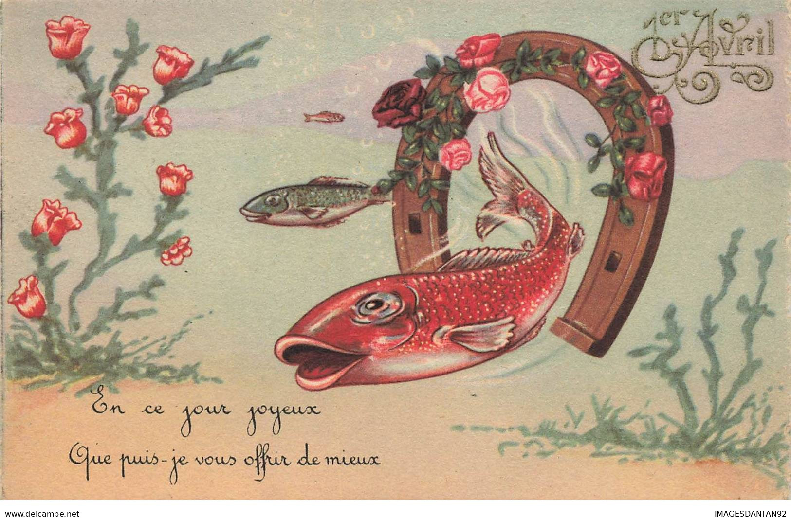 POISSONS #MK53551 1 ER AVRIL POISSONS FER A CHEVAL - Fish & Shellfish