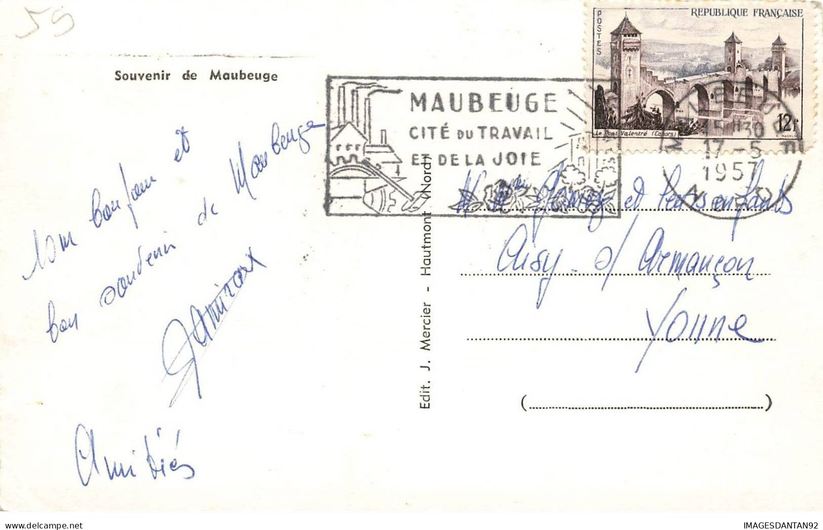 59 MAUBEUGE AB#MK495 SOUVENIR MULTI VUES - Maubeuge