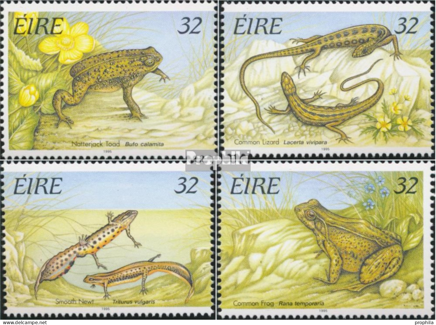 Irland 909-912 (kompl.Ausg.) Postfrisch 1995 Reptilien Und Amphibien - Neufs