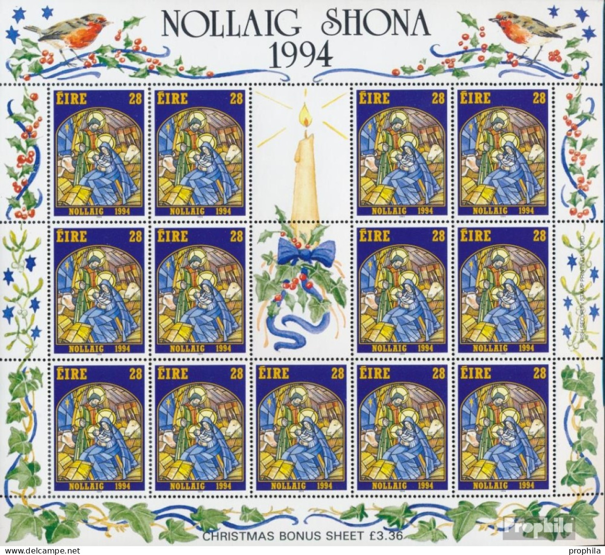 Irland 878Klb Kleinbogen Postfrisch 1994 Weihnachten - Ongebruikt