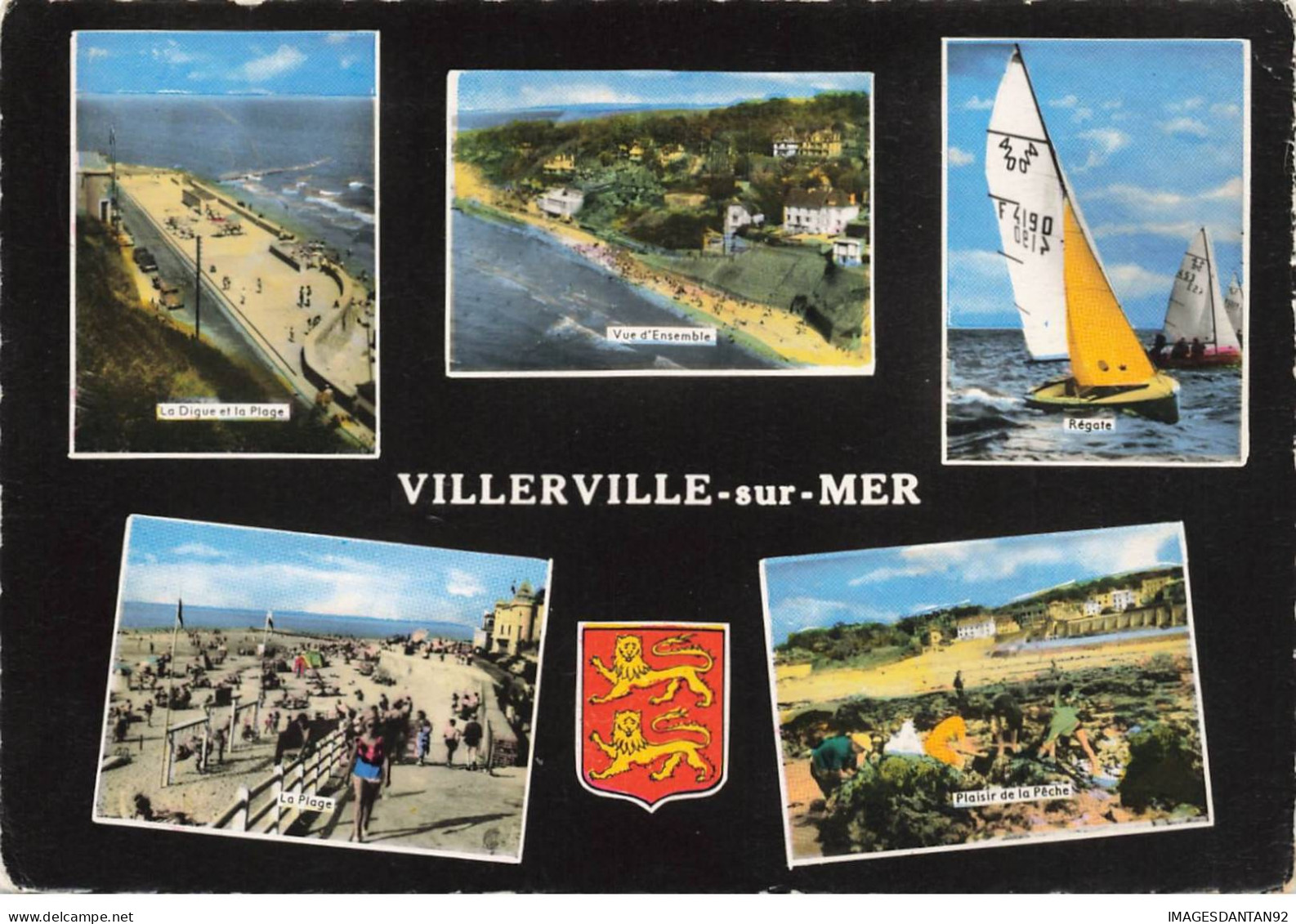 14 VILLERVILLE SUR MER AA#DC024 MULTIVUES BATEAUX PLAGE PISCINE DIGUE REGATE - Villerville