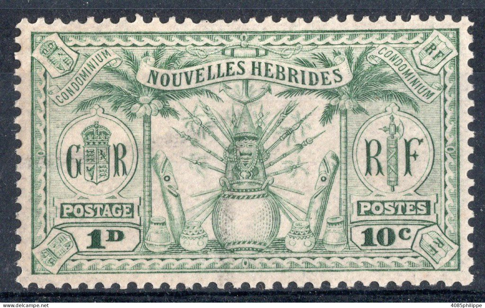 Nouvelles HEBRIDES Timbre-poste N°81* Neuf Charnière  TB Cote : 1€25 - Unused Stamps