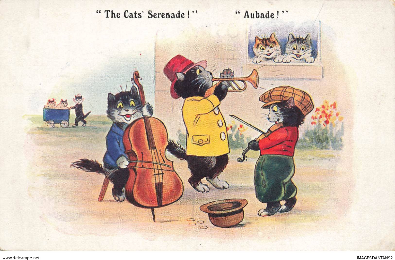 CHATS AB#MK304 THE CATS SERENADE CHATS HUMANISES MUSICIENS - Gatos
