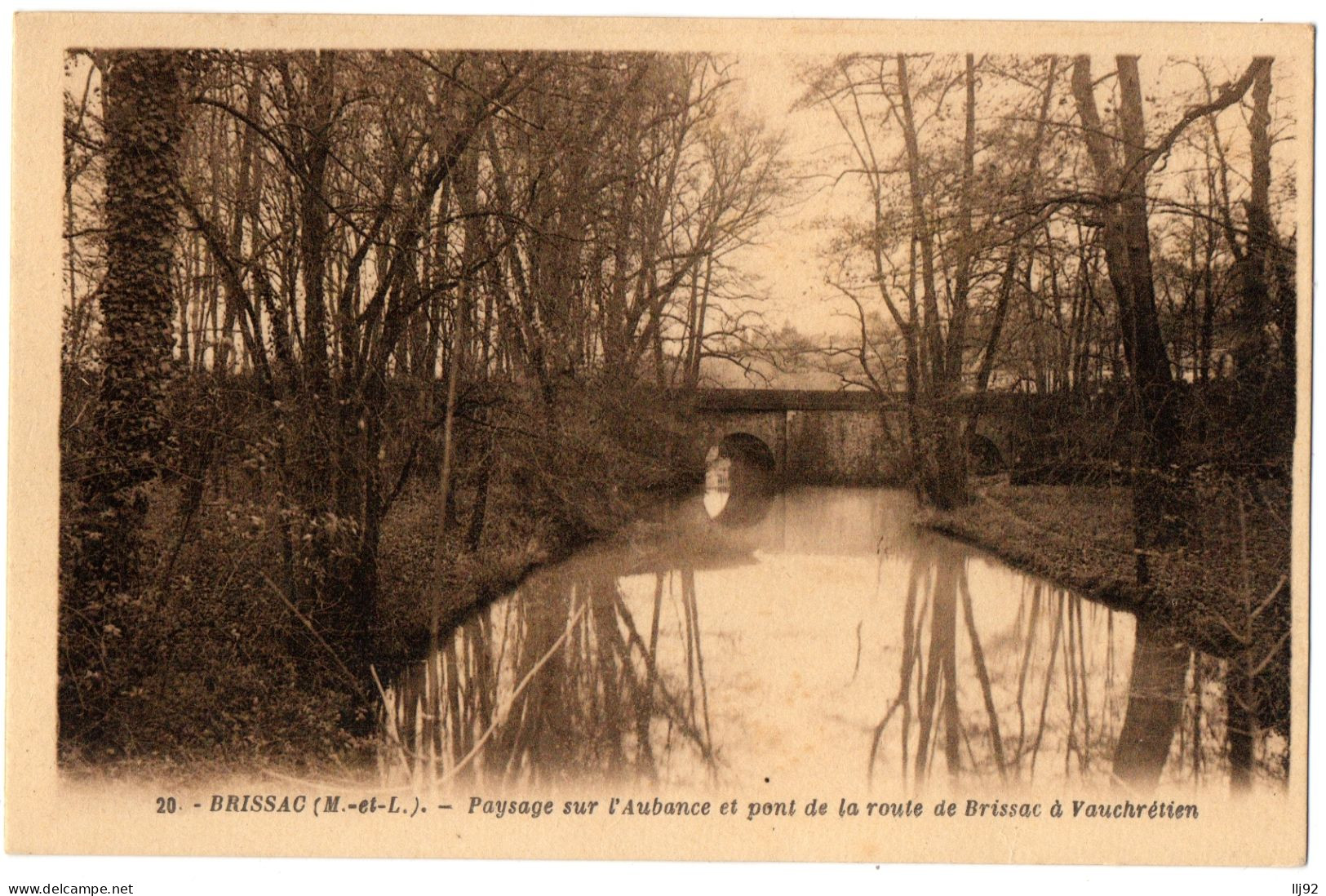 CPA 49 - BRISSAC (Maine Et Loire) - 20. Paysage Sur L'Aubance Et Pont De La Route De Brissac à Vauchrétien - Otros & Sin Clasificación