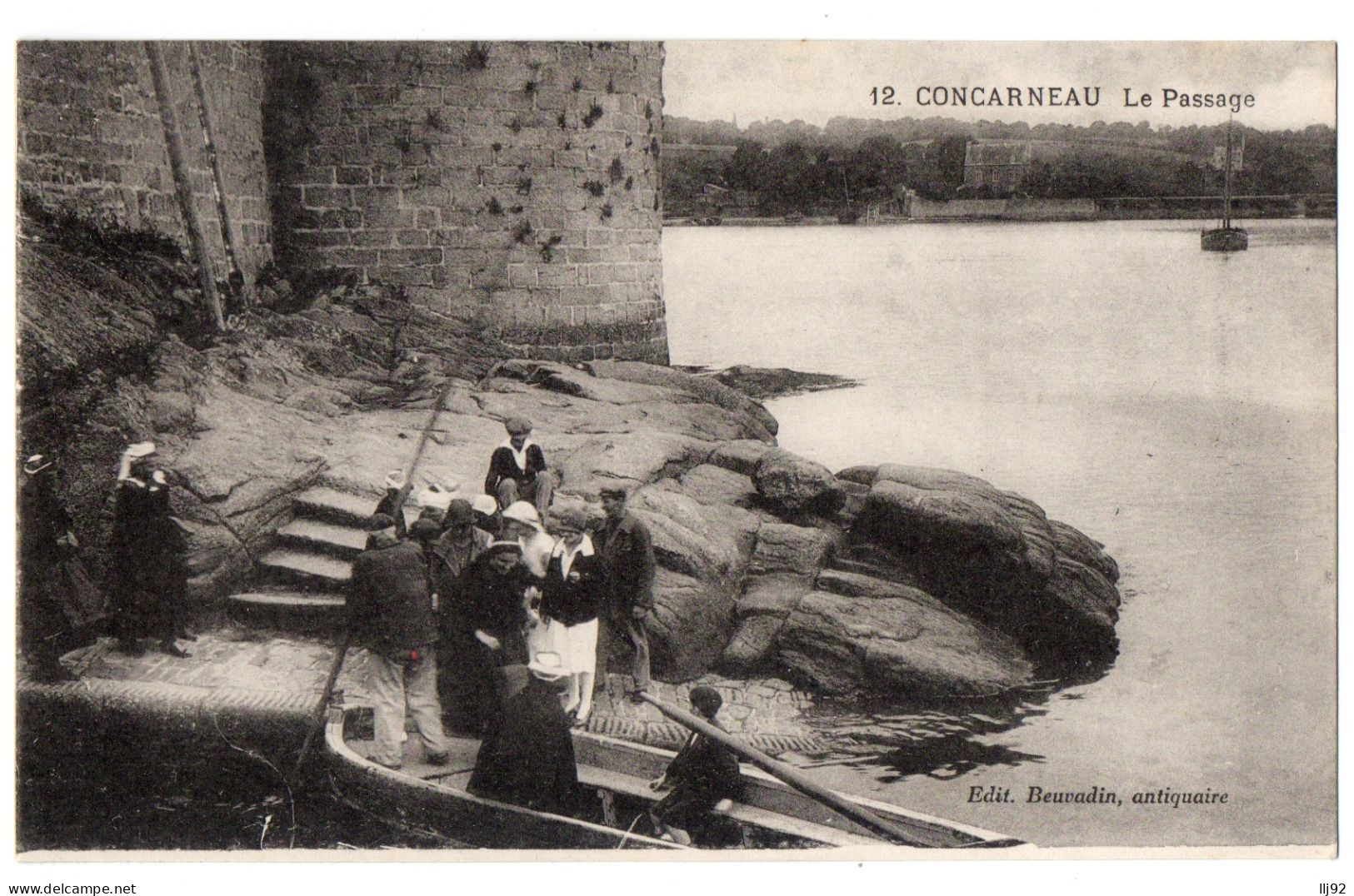 CPA 29 - CONCARNEAU (Finistère) - 12. Le Passage (animeé) - Ed. Beuvadin - Concarneau