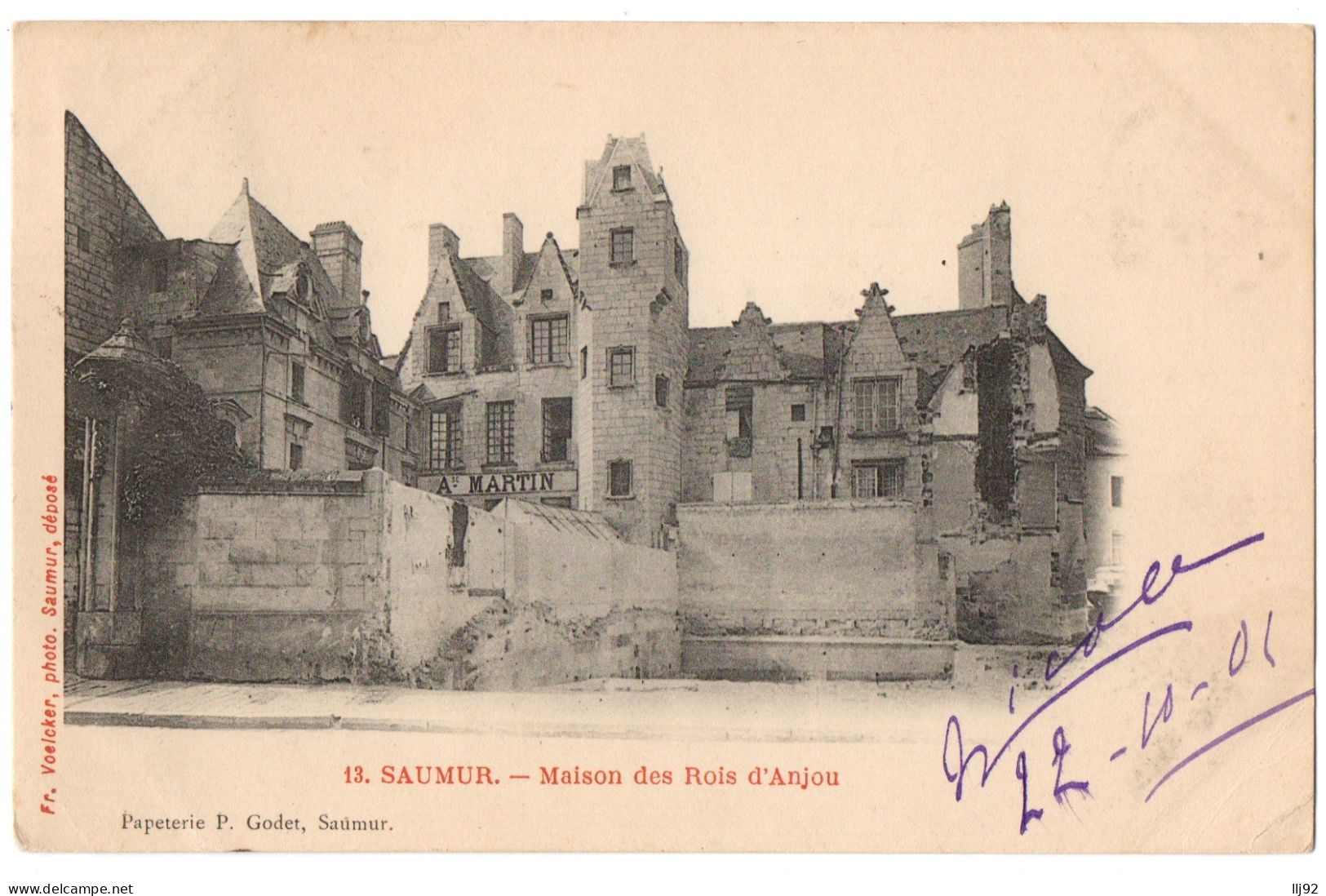CPA 49 - SAUMUR (Maine Et Loire) - 13. Maison Des Rois D'Anjou - Ed. P. Godet - Dos Simple - Saumur