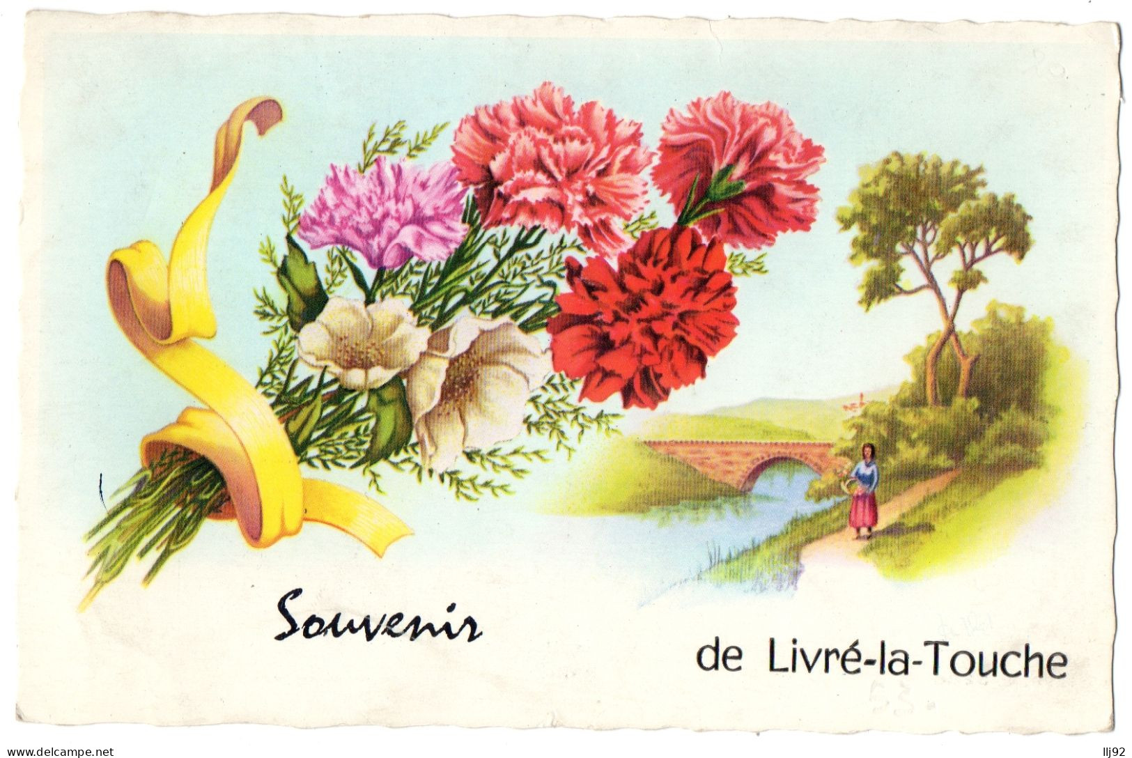 CPSM PF 53 - LIVRE LA TOUCHE (Mayenne) - Souvenir De Livré-la-Touche - Sonstige & Ohne Zuordnung