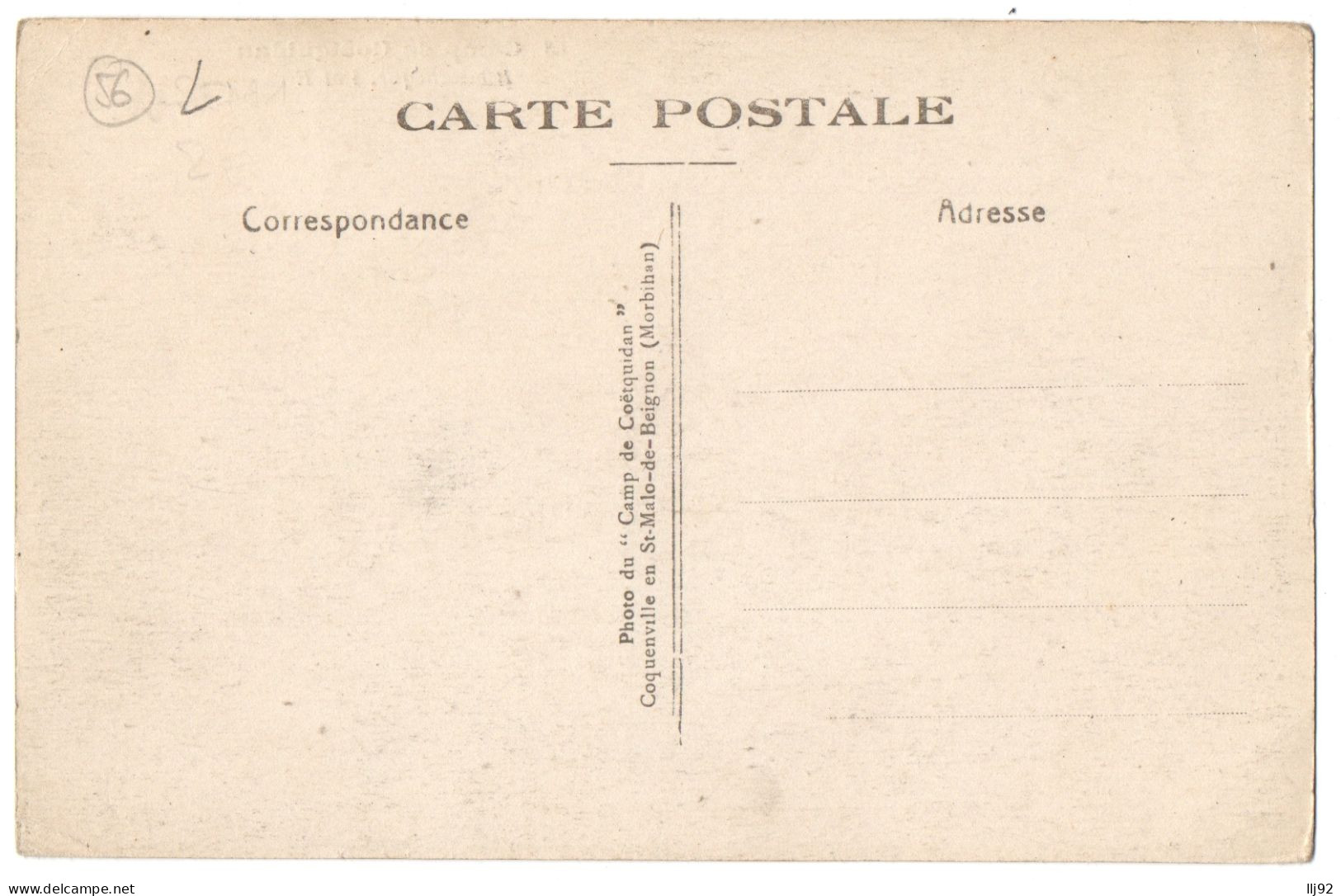 CPA 56 - Camp De COETQUIDAN (Morbihan) - 68. Bibliothèque, Ilot E. - Guer Coetquidan