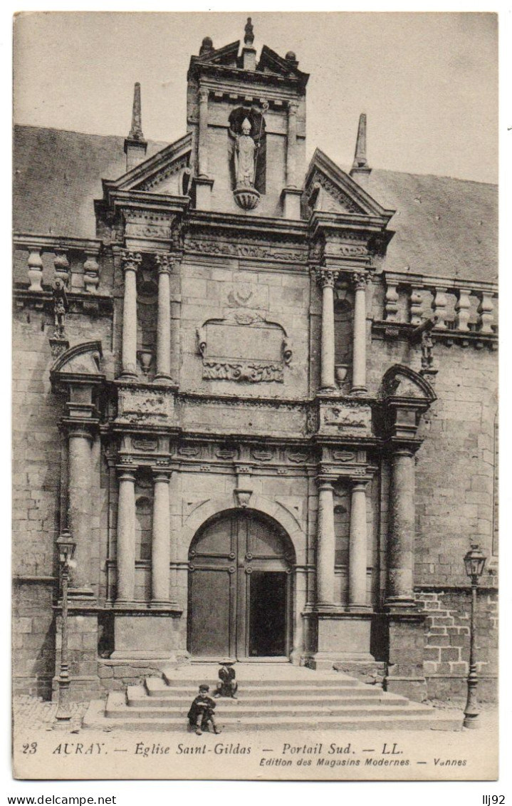 CPA 56 - AURAY (Morbihan) - 23. Eglise Saint-Gildas - Portail Sud  LL - Auray