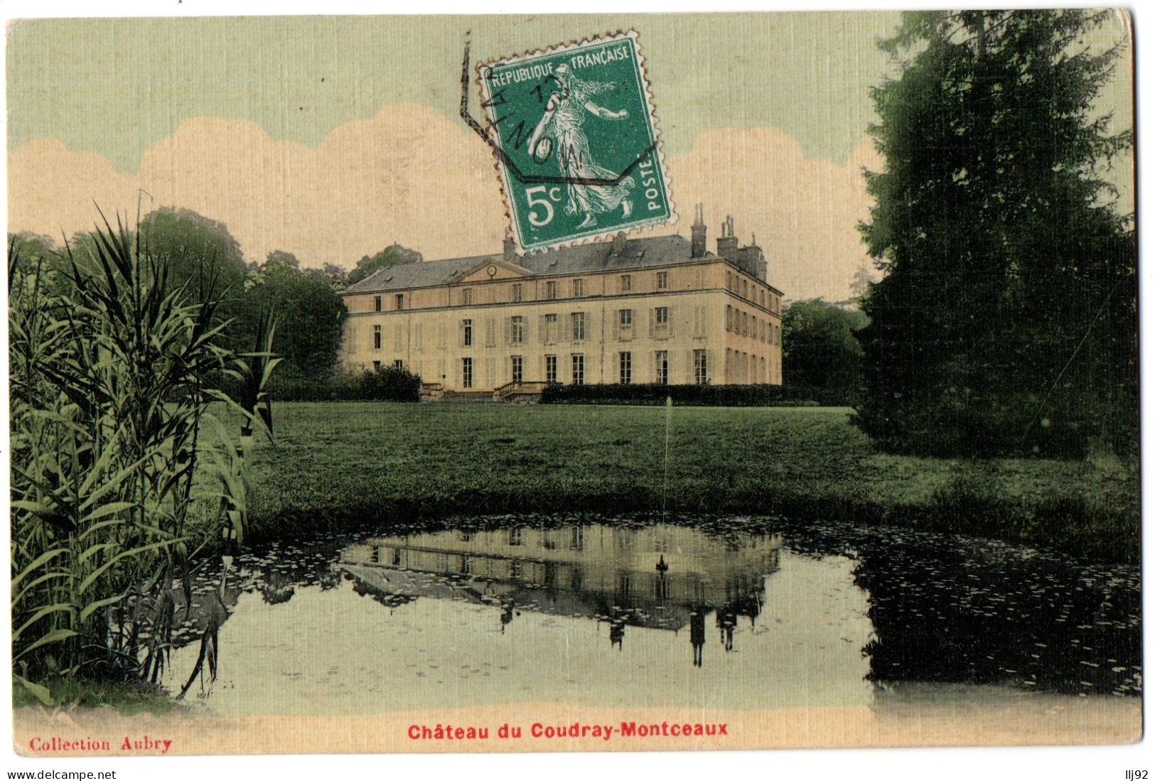 CPA 91 - COUDRAY-MONTCEAUX (Essonne) - Château Du Coudray - Coll. Aubry (carte Tramée) - Sonstige & Ohne Zuordnung