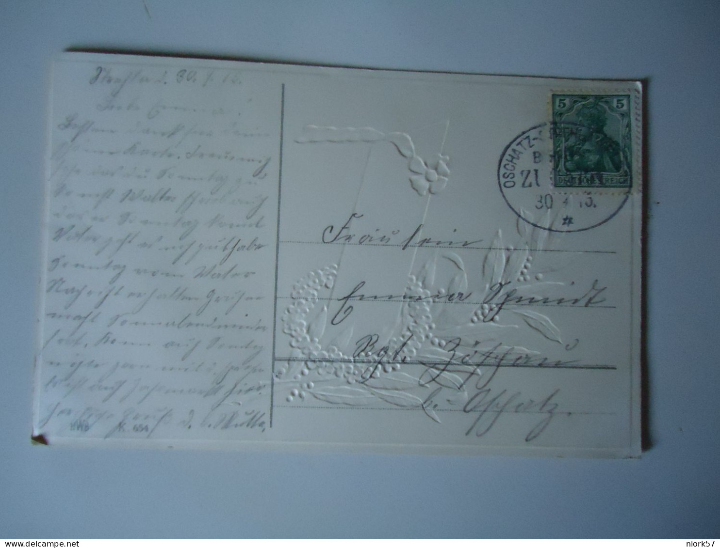 GERMANY    POSTCARDS 1916  GREETING  OSCHATZ   POSTMARK  MORE  PURHASES 10% DISCOUNT - Other & Unclassified