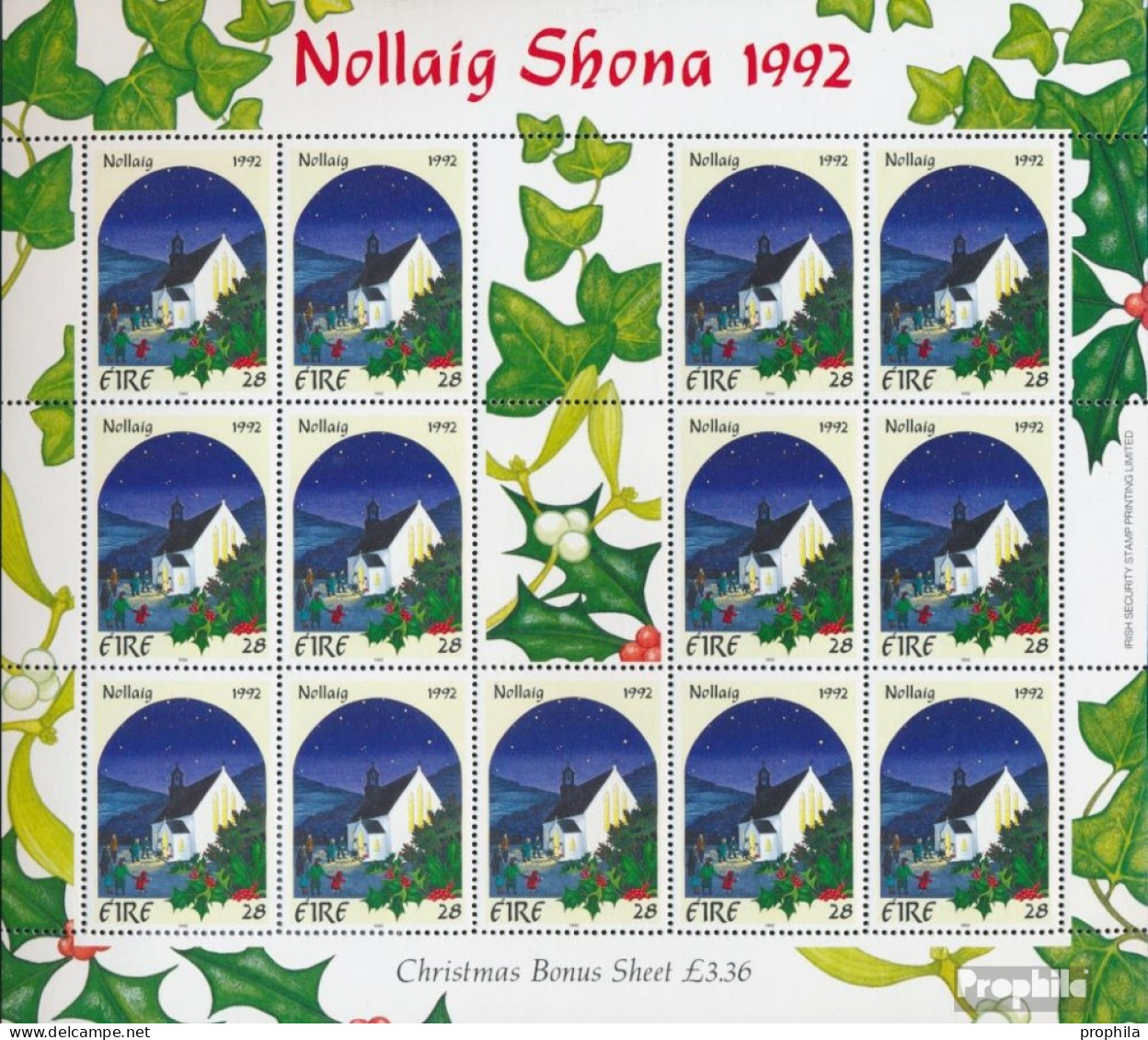 Irland 811Klb Kleinbogen Postfrisch 1992 Weihnachten - Nuovi