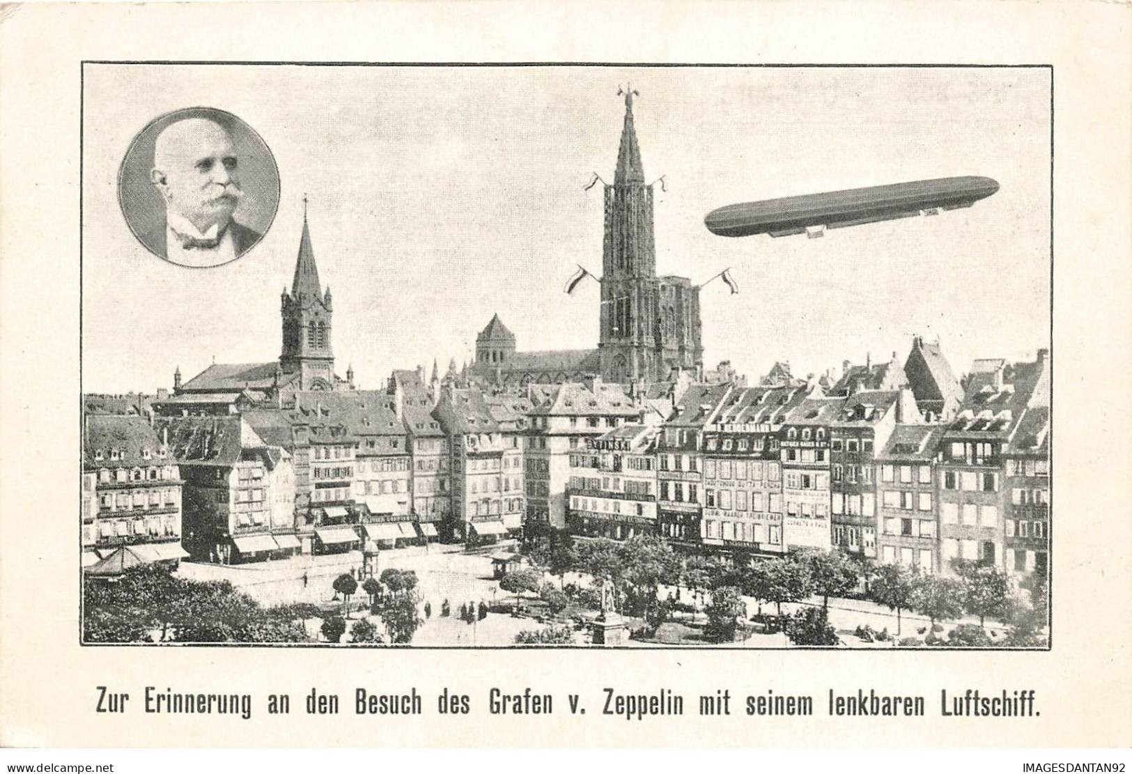 67 GRUSS AUX STRASSBURG #FG54366 STRASBOURG ZEPPELIN GRAF DIRIGEABLE AVIATION - Strasbourg