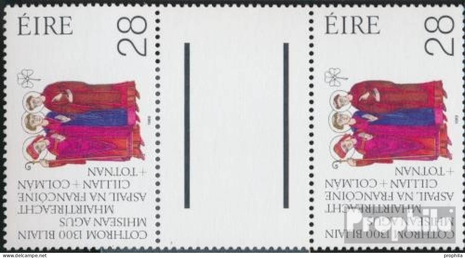 Irland 683ZS Zwischenstegpaar (kompl.Ausg.) Postfrisch 1989 Apostel - Unused Stamps